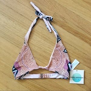 Mara Hoffman Starbasket Halter Bikini Top White XS